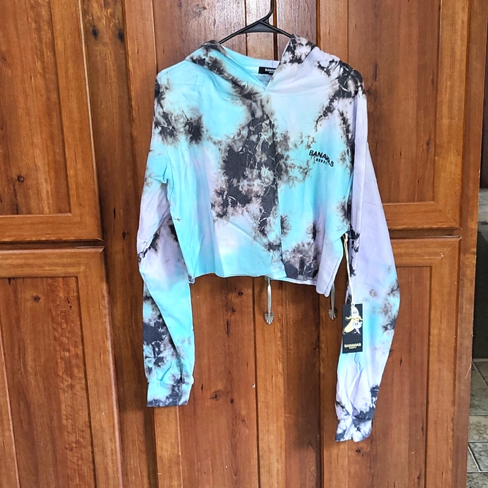 NWT Bananas Monkey cropped hoodie